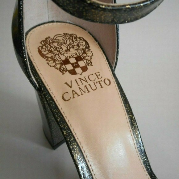 NEW VINCE CAMUTO Multi Glitter Greenish Gold Bronze Sandals - Picture 6 of 6